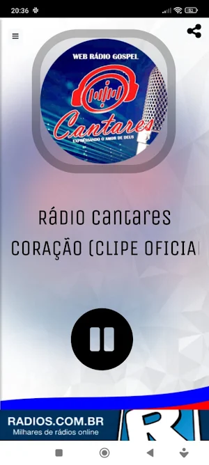 Web Rádio Gospel Cantares Screenshot 0