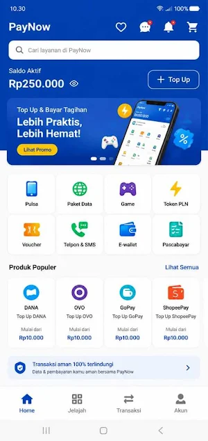 PayNow Top Up Mudah dan Cepat Screenshot 0