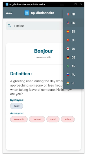 np-dictionnaire Screenshot 1