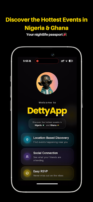 Detty App Screenshot 1