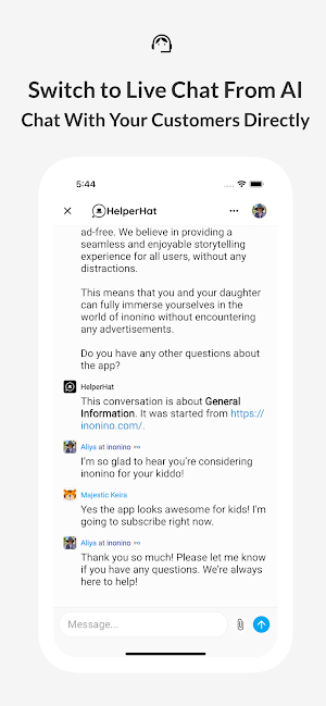HelperHat – Live Chat Support Screenshot 1
