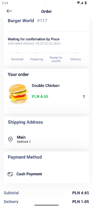 One Food Courier Screenshot 1