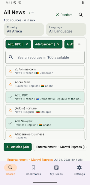 Africa Unfiltered News Reader Screenshot 1