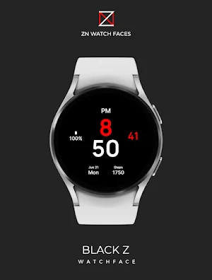 Black Z Watch Face Screenshot 0
