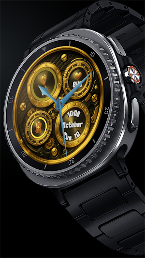 Ancient Gold Hybrid Watch Face Screenshot 3