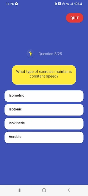 Physiotherapy Quiz Screenshot 0