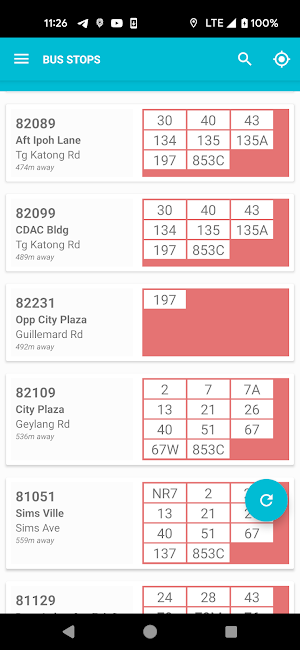 SGBusArrival Screenshot 1