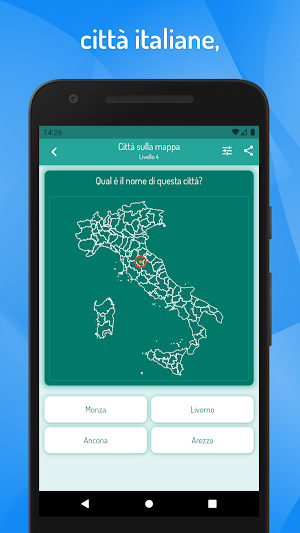 Provinces, Regions and Cities of Italy - Quiz Screenshot 1