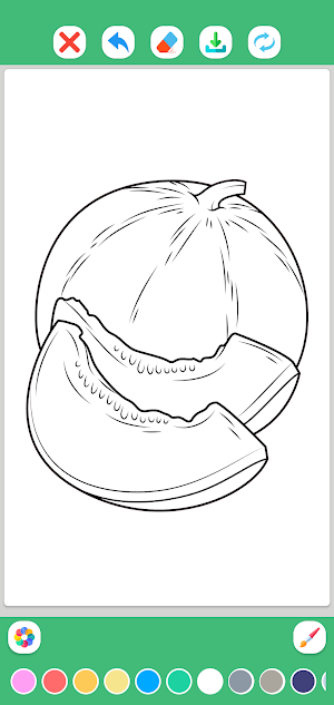 Fruits and Vegetables Coloring Screenshot 1