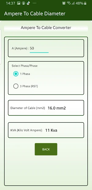 Easy Electric Calculator Screenshot 3