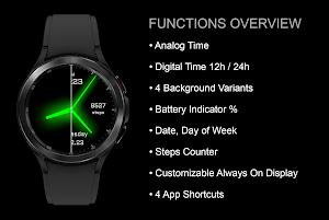 EY07 Green Glow Watchface Screenshot 2