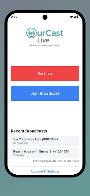 OurCast Live Screenshot 1