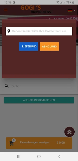Gogis Bringdienst Screenshot 2