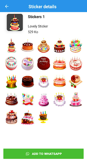 Lovely Birthday Stickers Screenshot 1