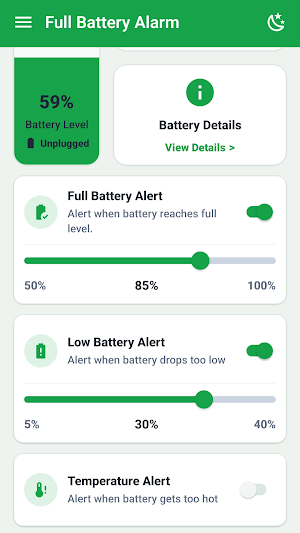 Full Battery Alarm Screenshot 3