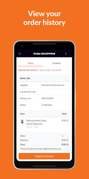 Sunrise Food Service Screenshot 2