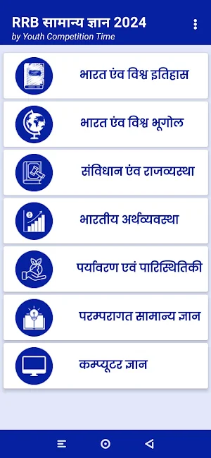 RRB सामान्य ज्ञान 2024 Screenshot 0