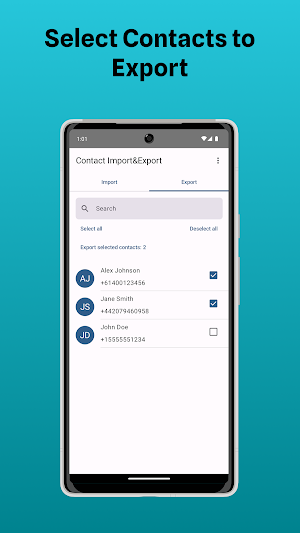 Contact Import & Export Screenshot 3