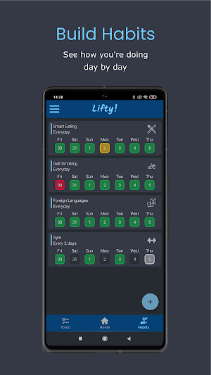 Lifty - Habits and Todo Lists Screenshot 2