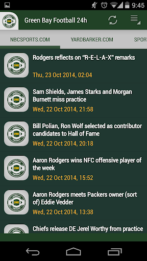 Green Bay Football 24h Screenshot 1