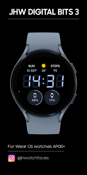 JHW Digital Bits 3: Watch face Screenshot 0