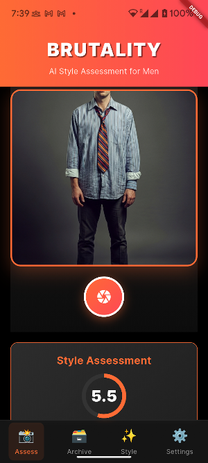 Brutality: AI Style assessment Screenshot 0