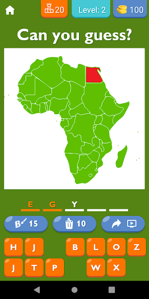 Guess African Countries On Map Screenshot 0