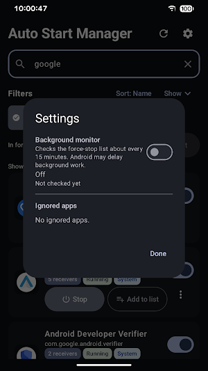 Auto Start Manager Screenshot 2