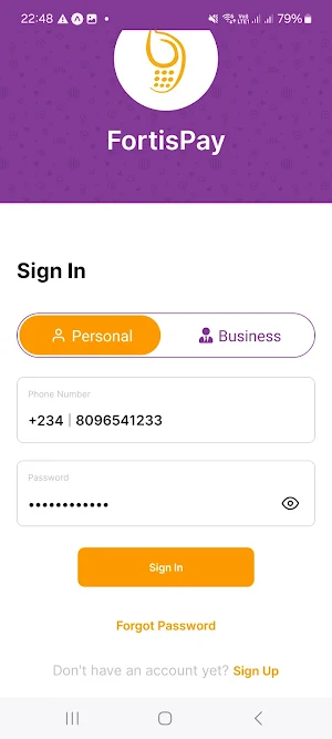FortisPay Screenshot 1