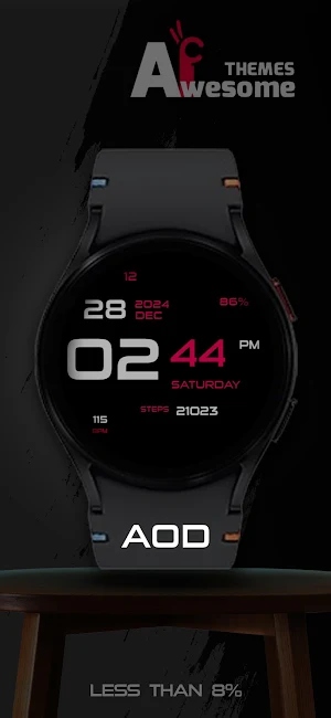 Dotline - Dark Watch Face Screenshot 1