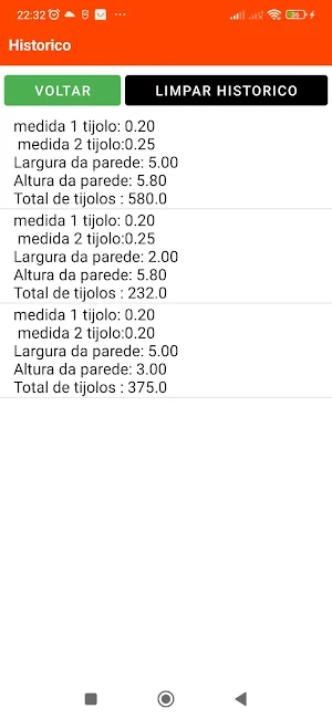 calcular tijolo Screenshot 2