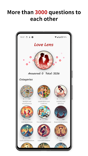 Love Lens: Card Game Quiz Screenshot 1
