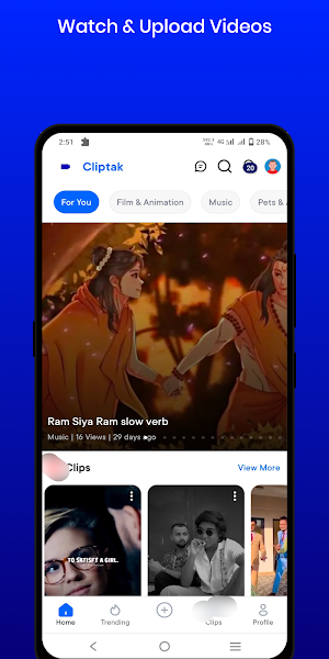 ClipTak - Video Social Network Screenshot 2