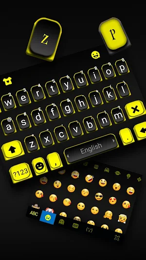 Black Yellow Business Keyboard Theme Screenshot 1