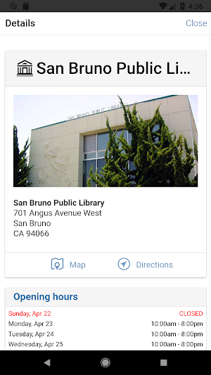 San Bruno Library Screenshot 1