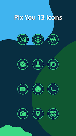 Pix You 13 Dark Icons Screenshot 0
