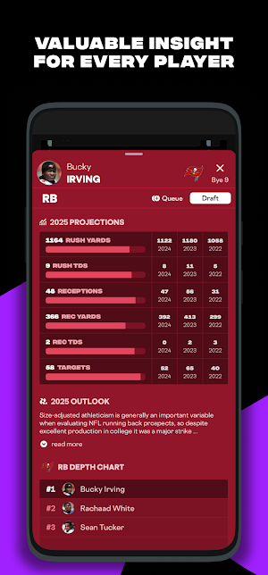 RotoWire Football Draft Kit Screenshot 3