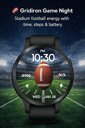 Football Gridiron Watch Face Screenshot 0