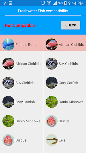 Freshwater Fish compatibility Screenshot 1