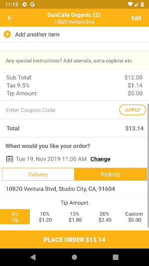 Suncafe Ordering Screenshot 3