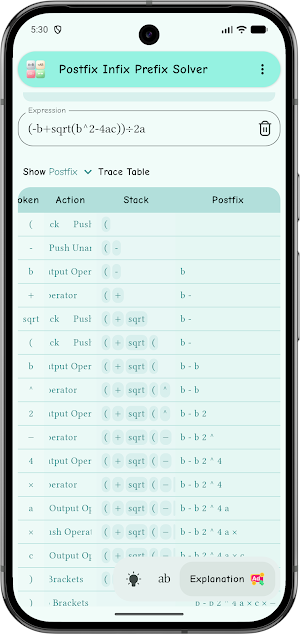 Postfix Infix Prefix Solver Screenshot 3