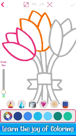 Learn to Draw Flowers: Draw, Glitter & Color Book Screenshot 2