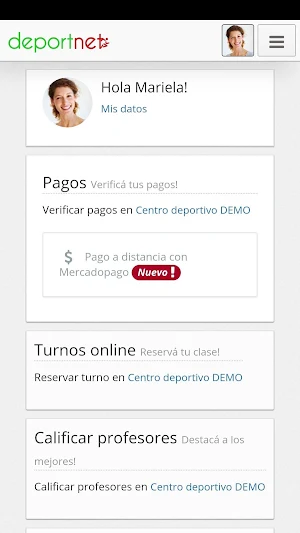 DeportNet Centro Deportivo DEM Screenshot 0