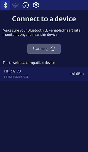Open Pulse: BLE Heart rate Screenshot 1