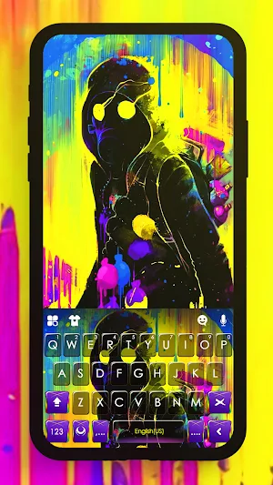 Graffiti Maskman Keyboard Background Screenshot 0