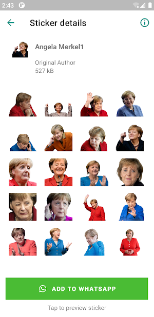 Angela Merkel Stickers Screenshot 1