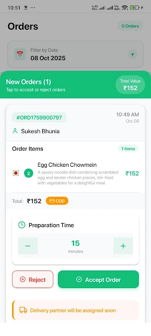 Delico Restaurant Partner Screenshot 2