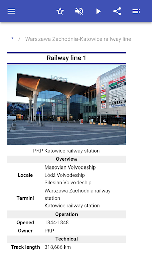 Railway lines in Poland Screenshot 1