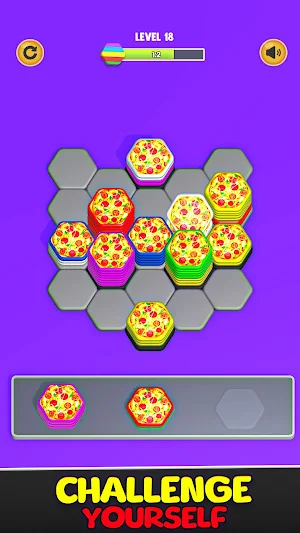 Hexa Pizza Sort Blocks Master Screenshot 2