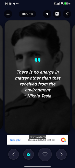 Nikola Tesla Quotes Screenshot 0